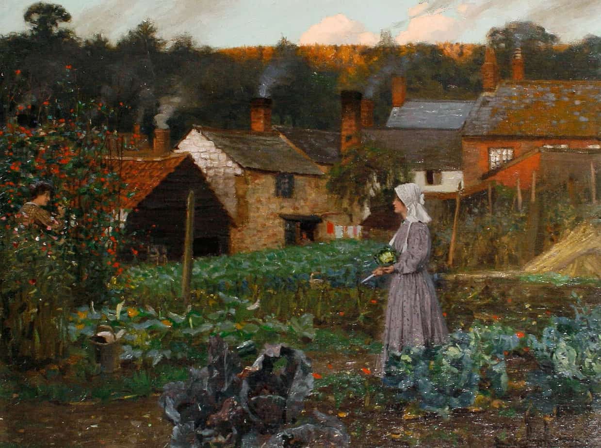 Arthur Herbert Buckland - In a Cottage Garden 1910