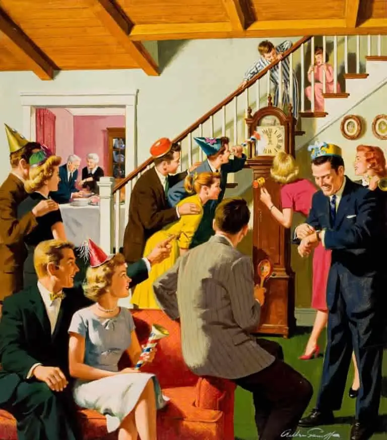 Arthur Sarnoff New Year party