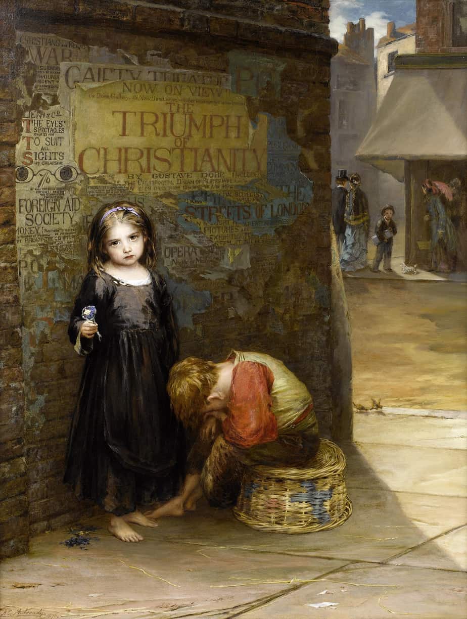 Augustus Edwin Mulready - Uncared For 1871 orphan