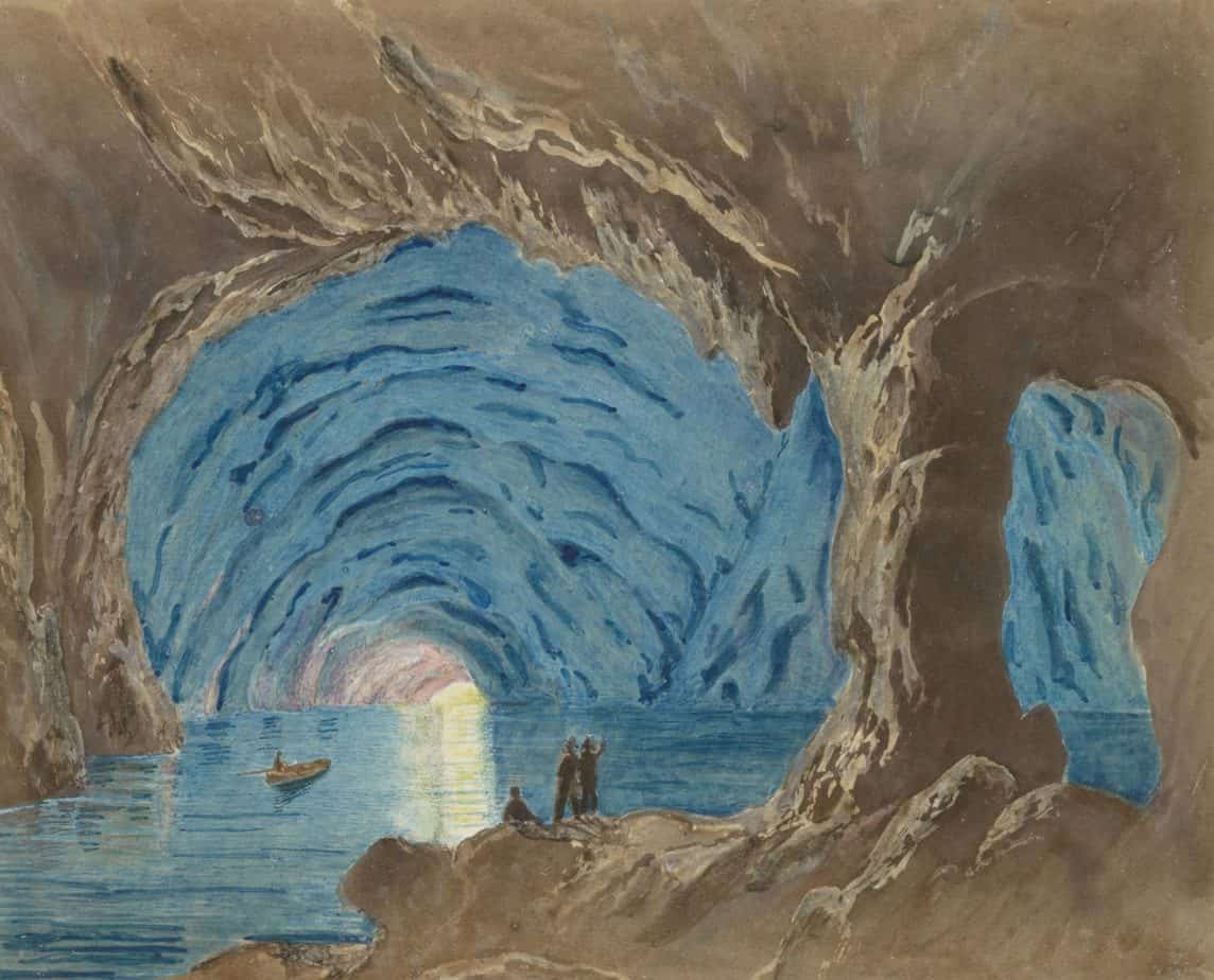 Blauwe Grot op Capri, Giorgio Sommer (attributed to), 1870, cave
