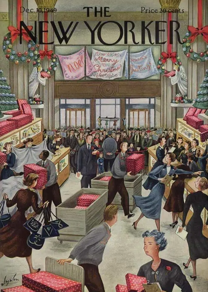 Constantin Alajalov (1900-1987) Christmas shopping 1949