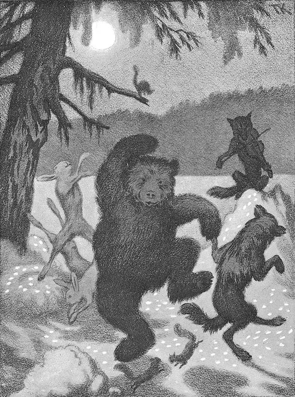 Dancing in the Moonlight Beams (for Th. Caspari) Theodor Kittelsen bears