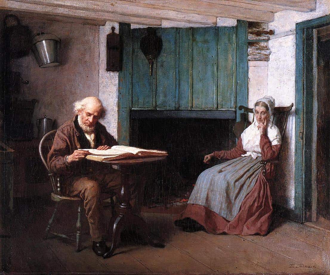 Eastman Johnson - Thy Word is a Lamp unto My Feet and a Light unto My Path hearth