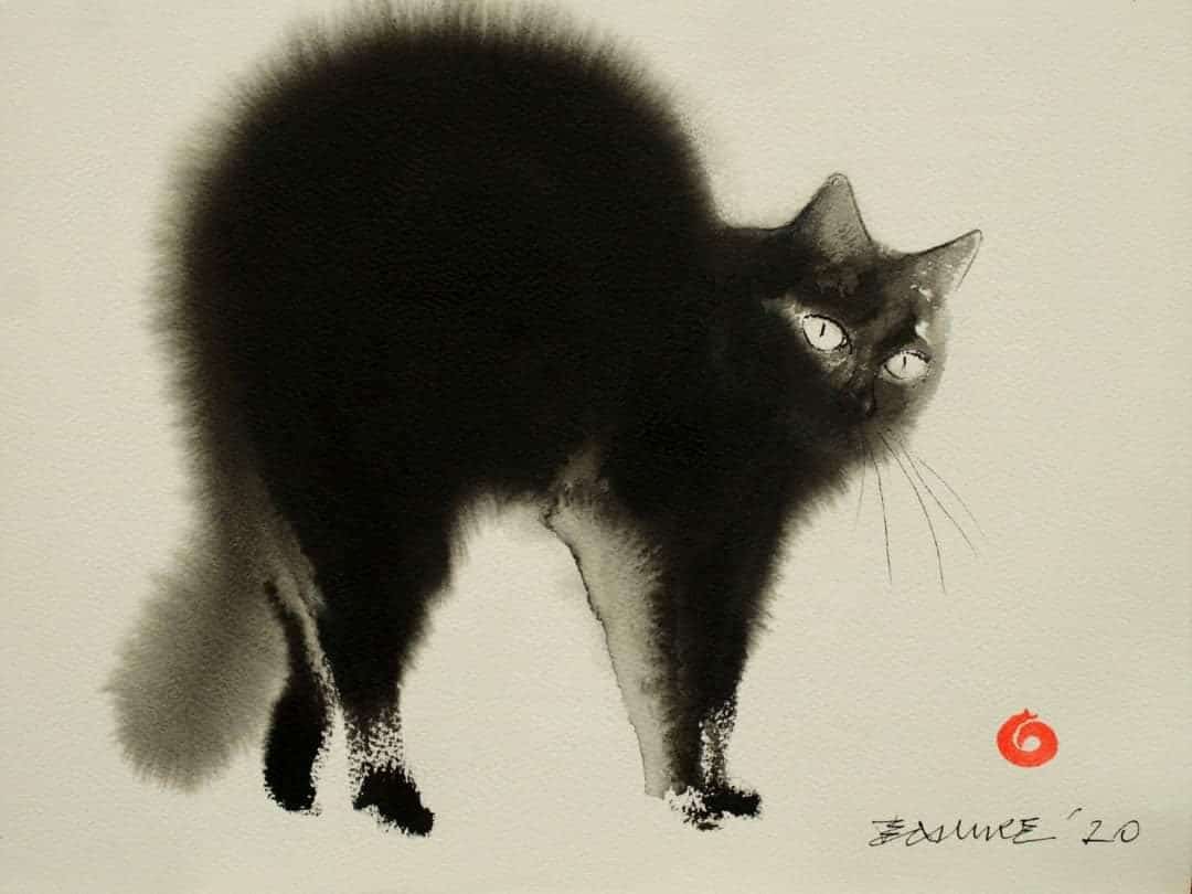 Endre Penovac Serbian artist cat