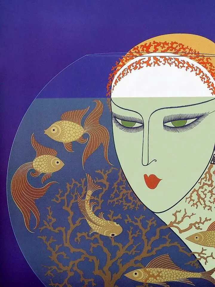 Erte 1977 fishbowl