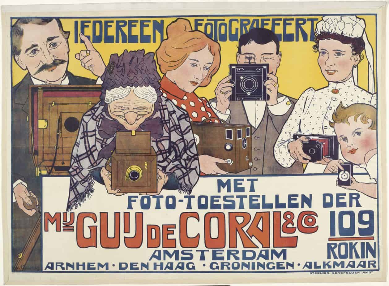 Everyone a Photographer Poster for Guy de Coral & Co, Johann Georg van Caspel, 1901 art nouveau