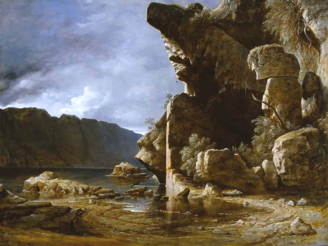 Francis Danby - Liensfiord, Norway, Calm c.1835 rocks