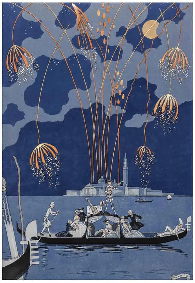 George Barbier Fireworks in Venice
