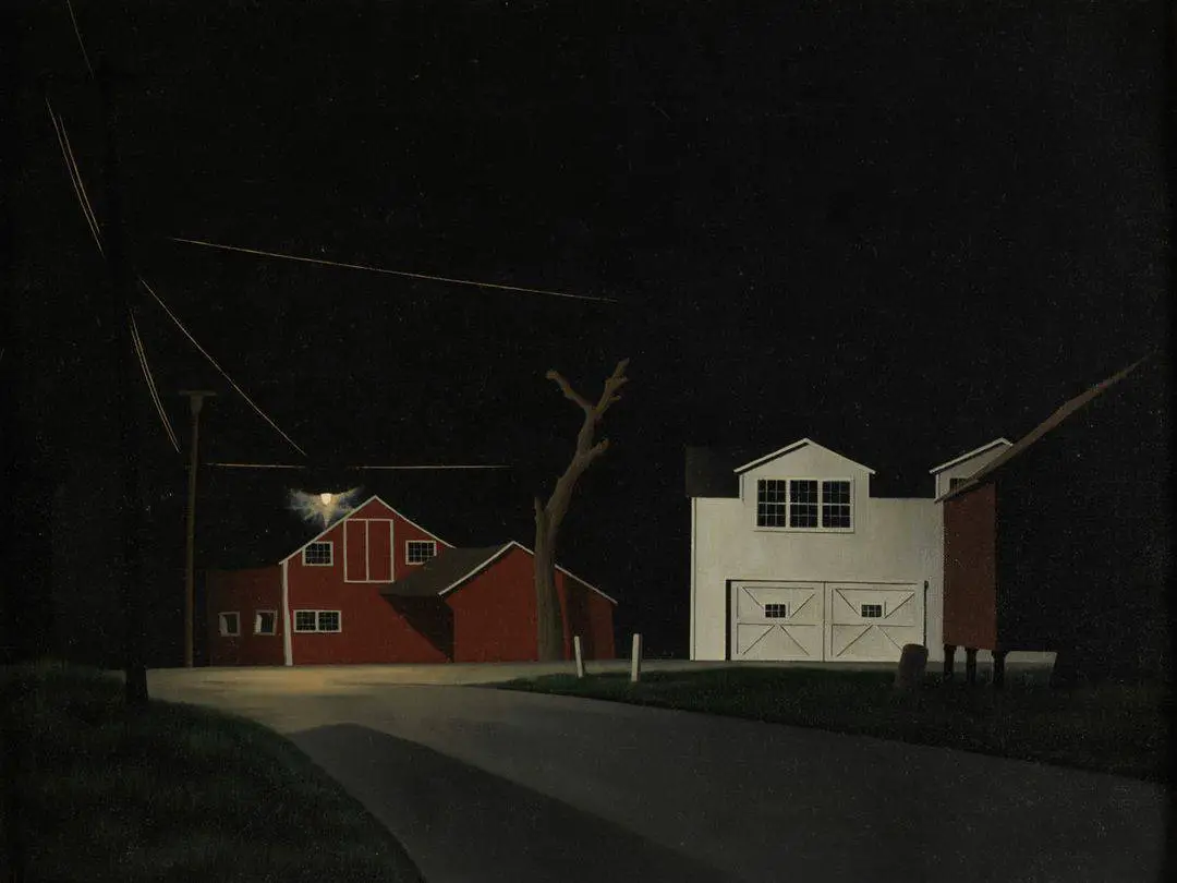 George Copeland Ault, 1891-1948, USA 'Black Night', 1943, WW2