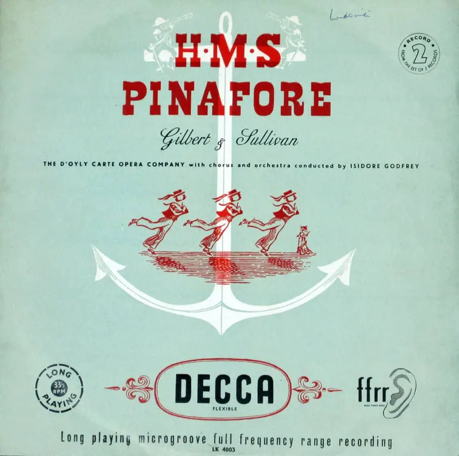 HMS Pinafore - D'Oyly Carte red blue