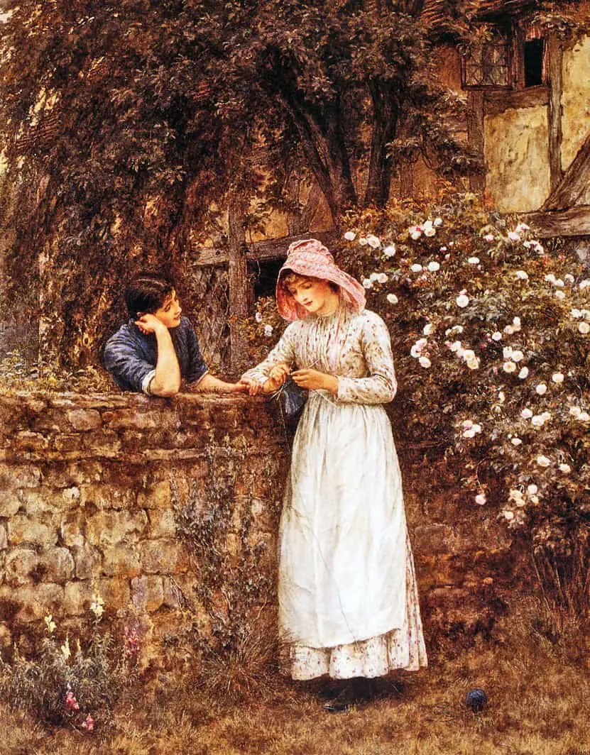 Helen Allingham - Over the Garden Wall