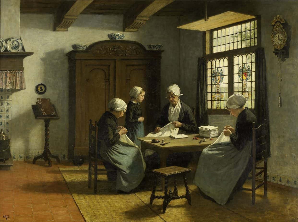 In-The-Orphanage-at-Katwijk-Binnen-by-David-Adolph-Constant-Artz-c1870-c1890-3000x2232