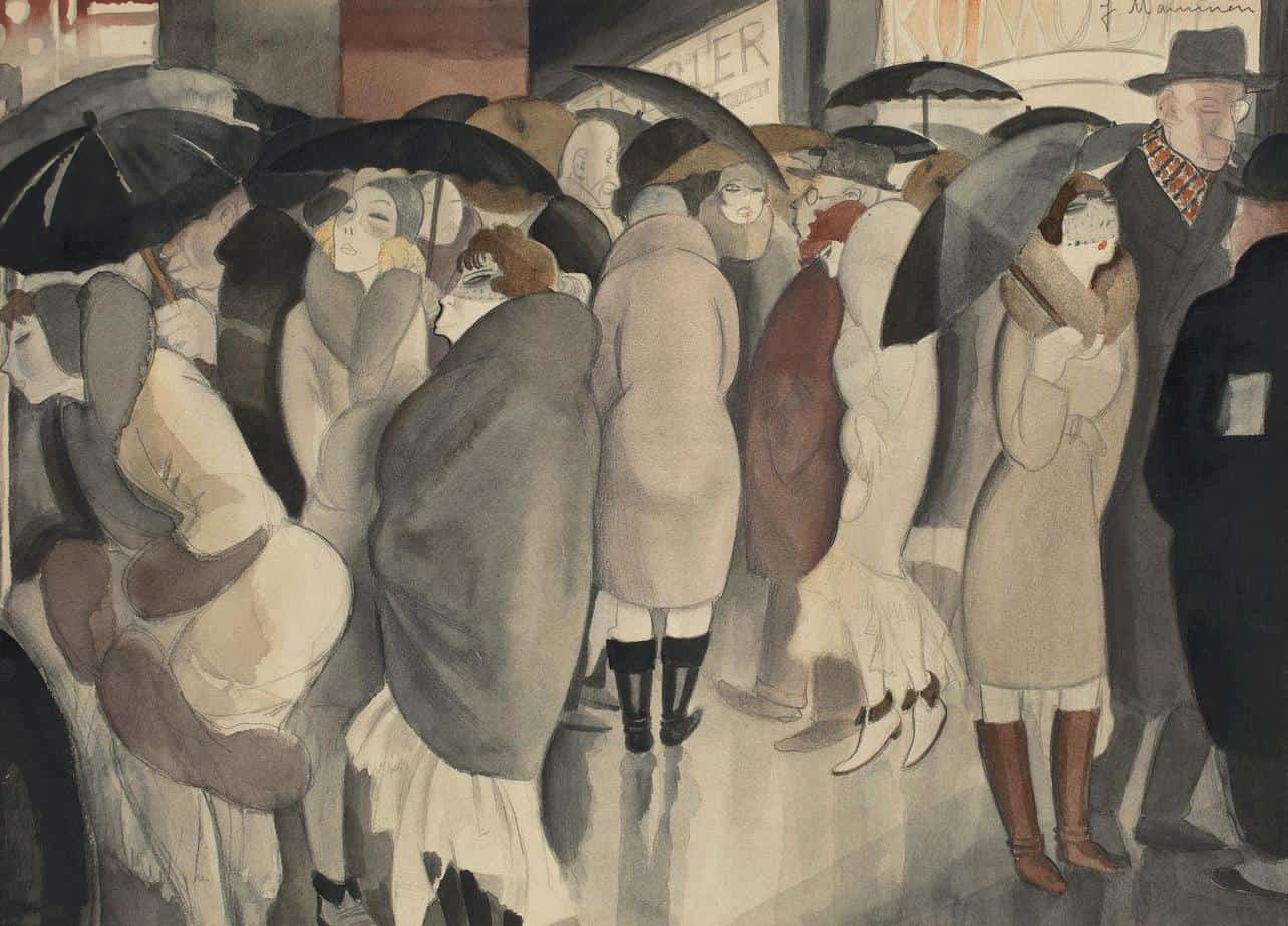 Jeanne Mammen (German, 1890-1976) Before the Komödie on Ku'damm Night (c. 1928)