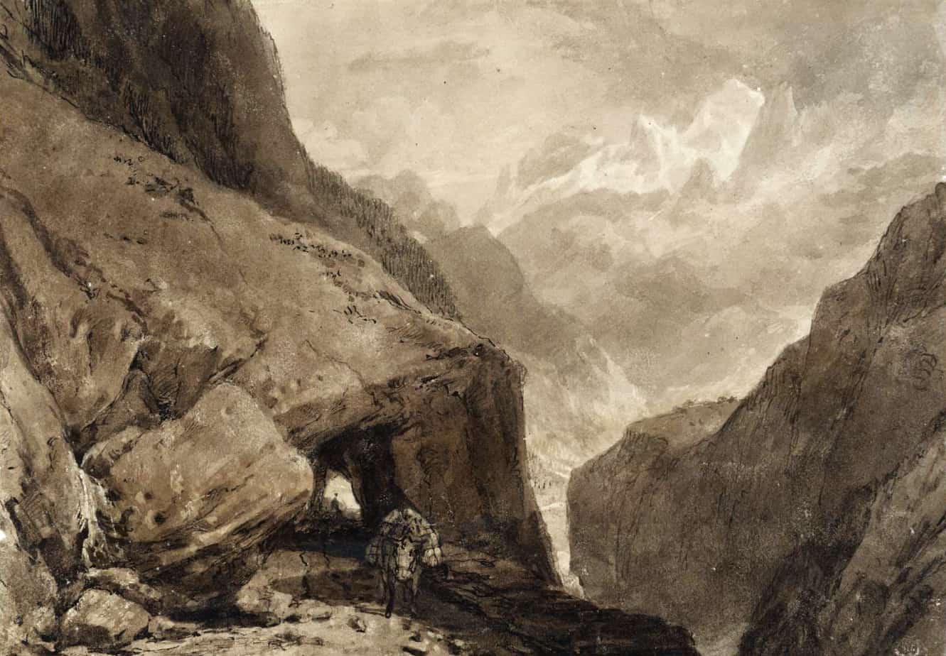 Joseph Mallord William Turner - Mt St Gothard 1806-07 rocks