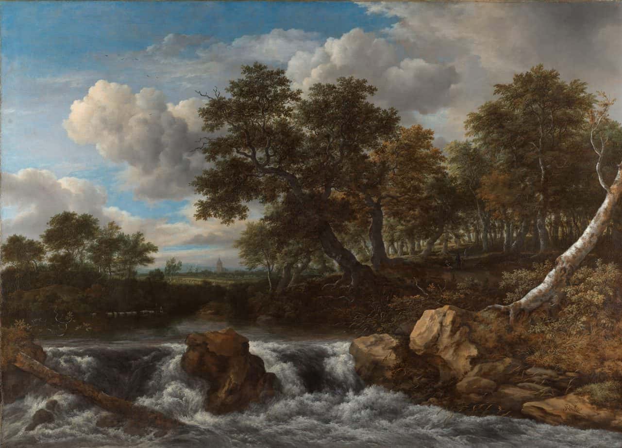 Landscape with Waterfall, Jacob Isaacksz van Ruisdael, c. 1668