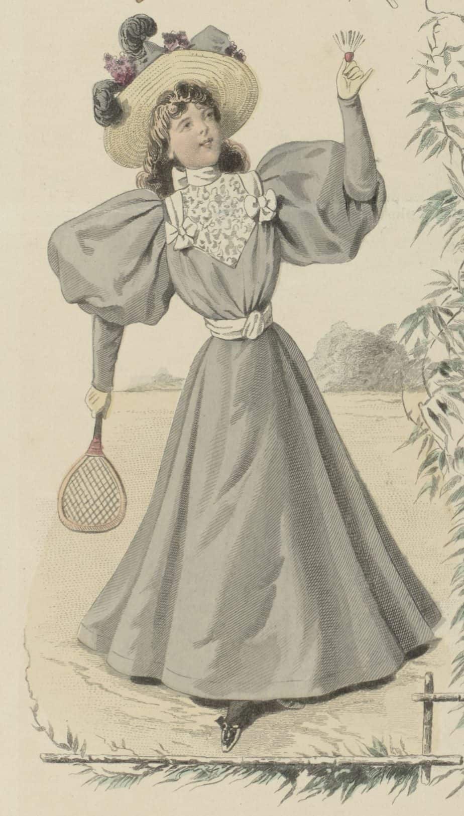 Le Moniteur de la Mode, 1895, Nr. 3128e, No. 17 Garnitures et Passementeries (...), Guido Gonin, 1895 tennis