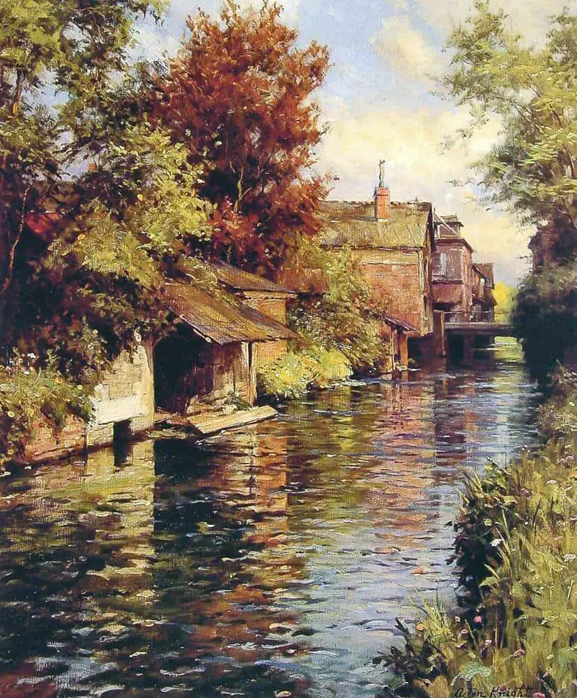 Louis Aston Knight - Sunny Afternoon on the Canal