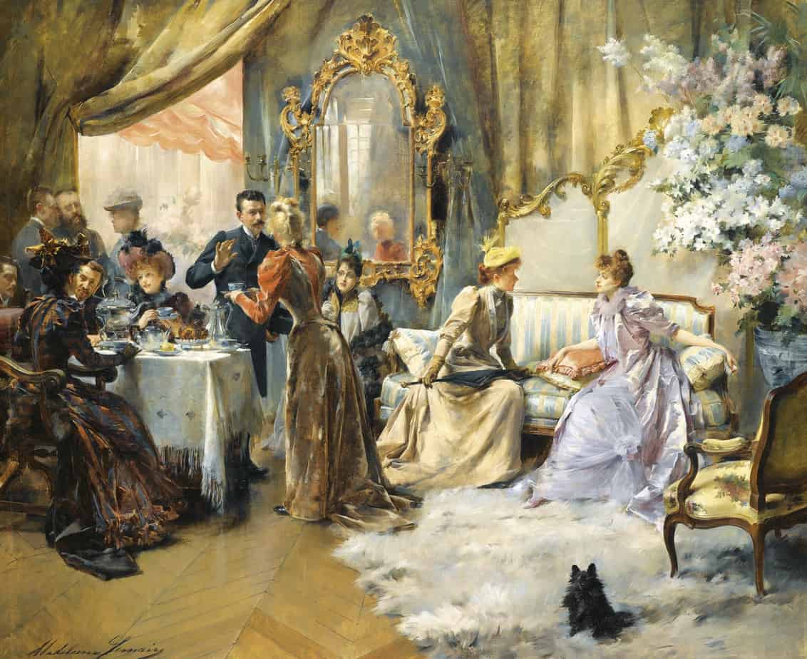 Madeleine Lemaire - Le Gouter au Salon du Peintre 1891