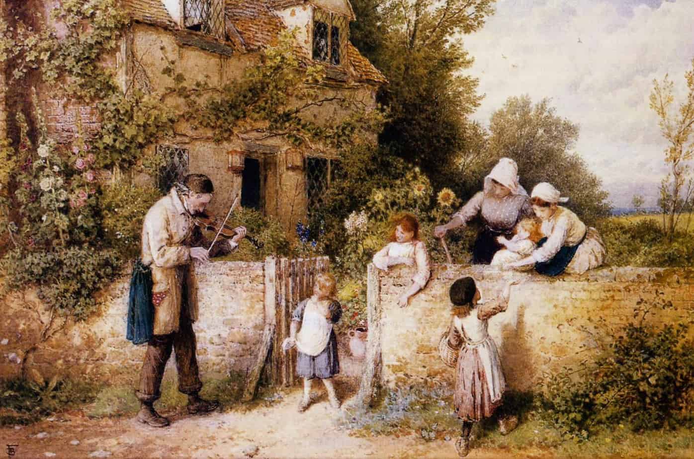 Myles Birket Foster - The Itinerant Fiddler