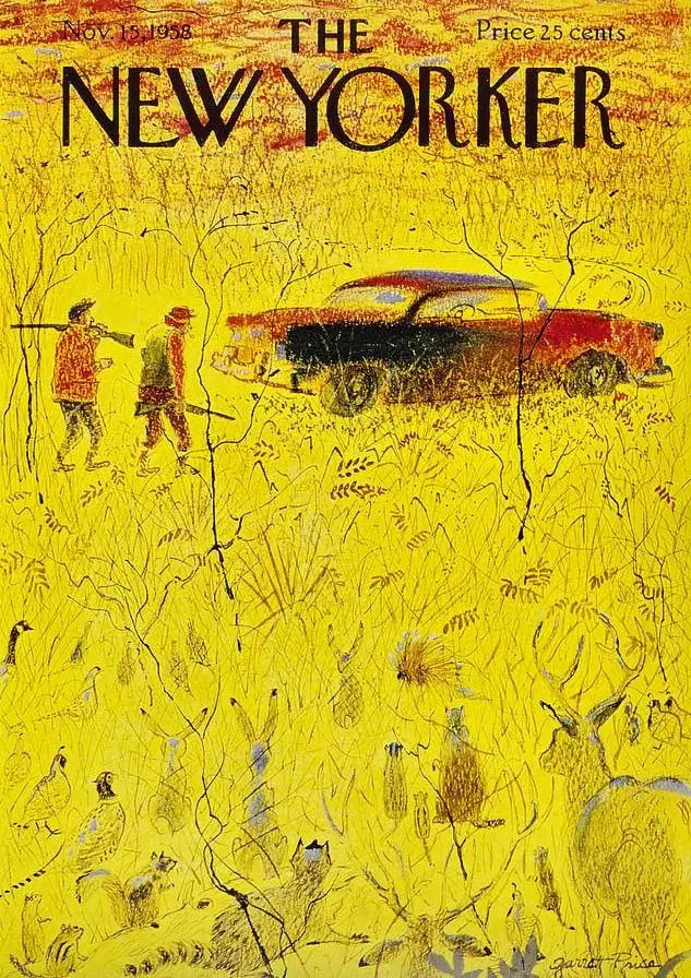 New Yorker cover hunting by Garrett Price