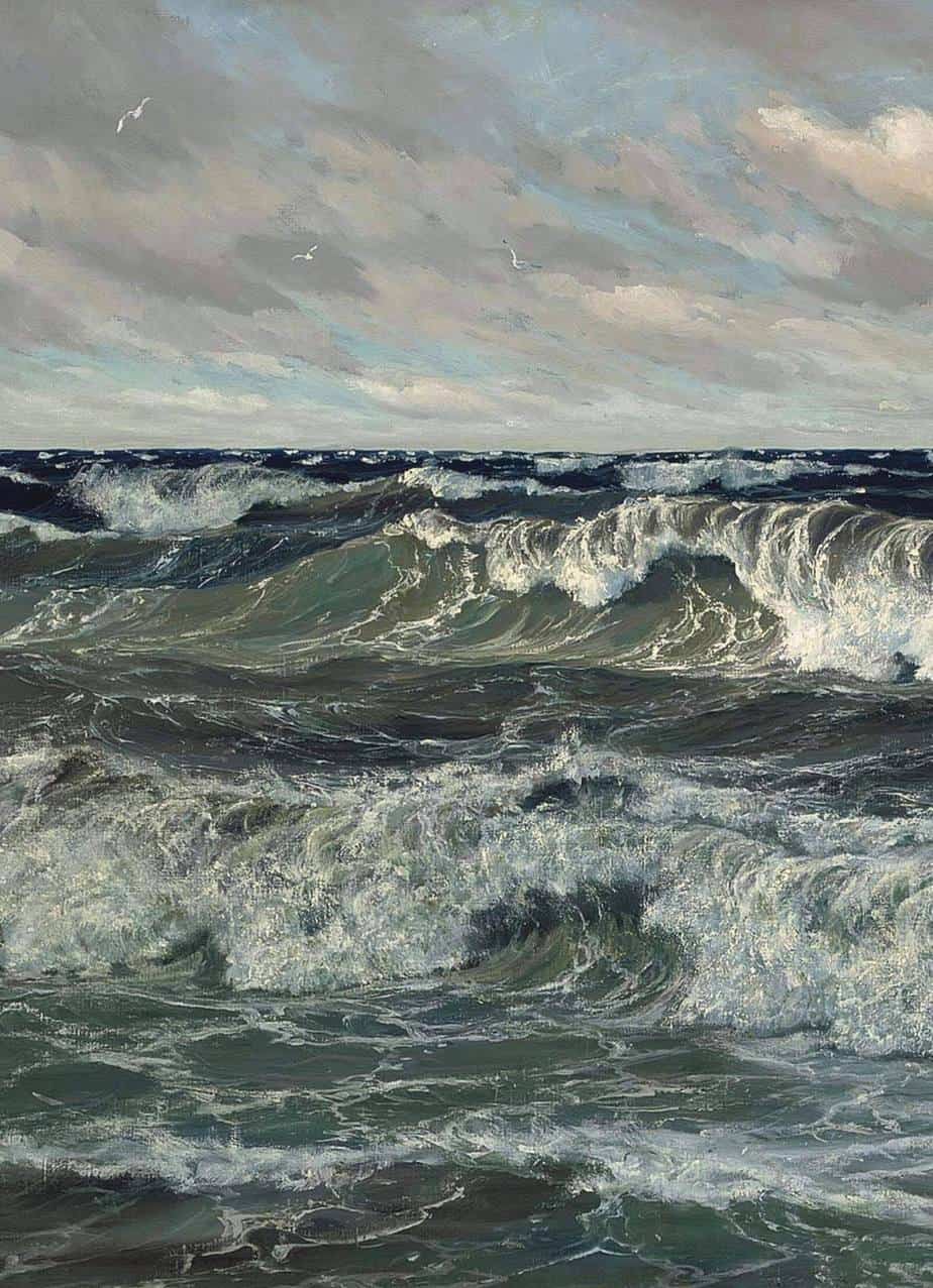Patrick von Kalckreuth (1898 - 1970) The North Sea, 1955 waves