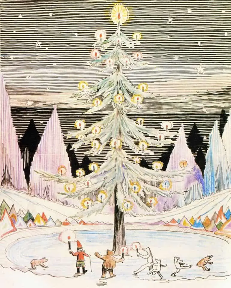 .R.R. Tolkien (1892 - 1973) 1934 illustration for Letters From Father Christmas, a collection of letters written and illustrated by Tolkien between 1920 and 1943 for his children
