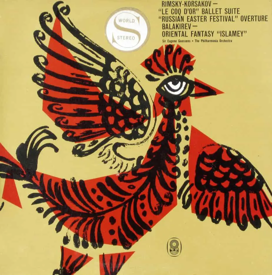 Rimsky-Korsakov - Le Coq d'Or Ballet Suite - Sir Eugene Goossens and the Philharmonia Orchestra illustration by David Leonard