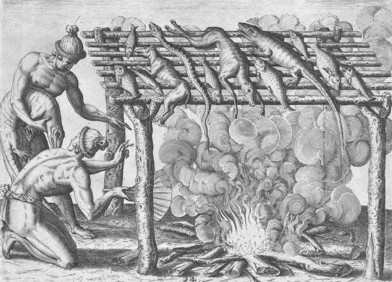 Smoking Animals, Theodor de Bry, after Johann Theodor de Bry, 1591 fire