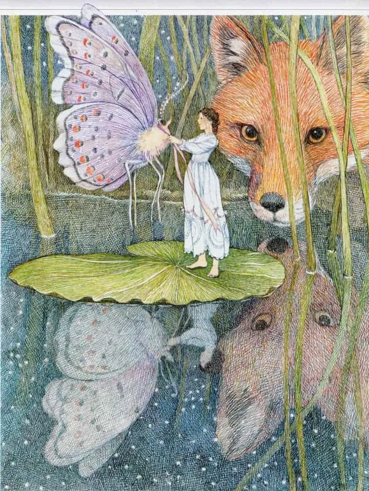 Susan Jeffers  (1942-2020 USA) Thumbelina fox