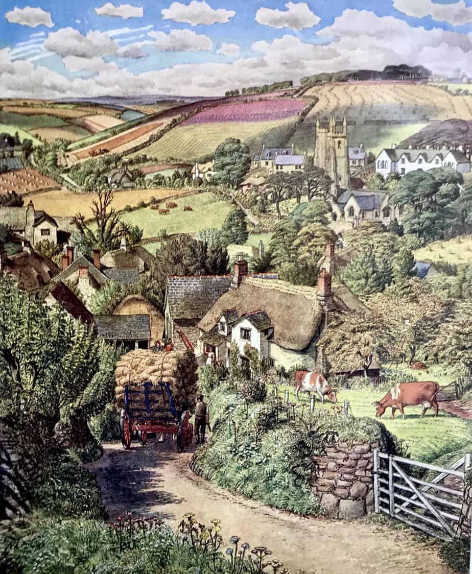Here's a similar image from 'The South Hams of Devonshire’ (1951) a Ladybird book illustrated by S.R. Badman.