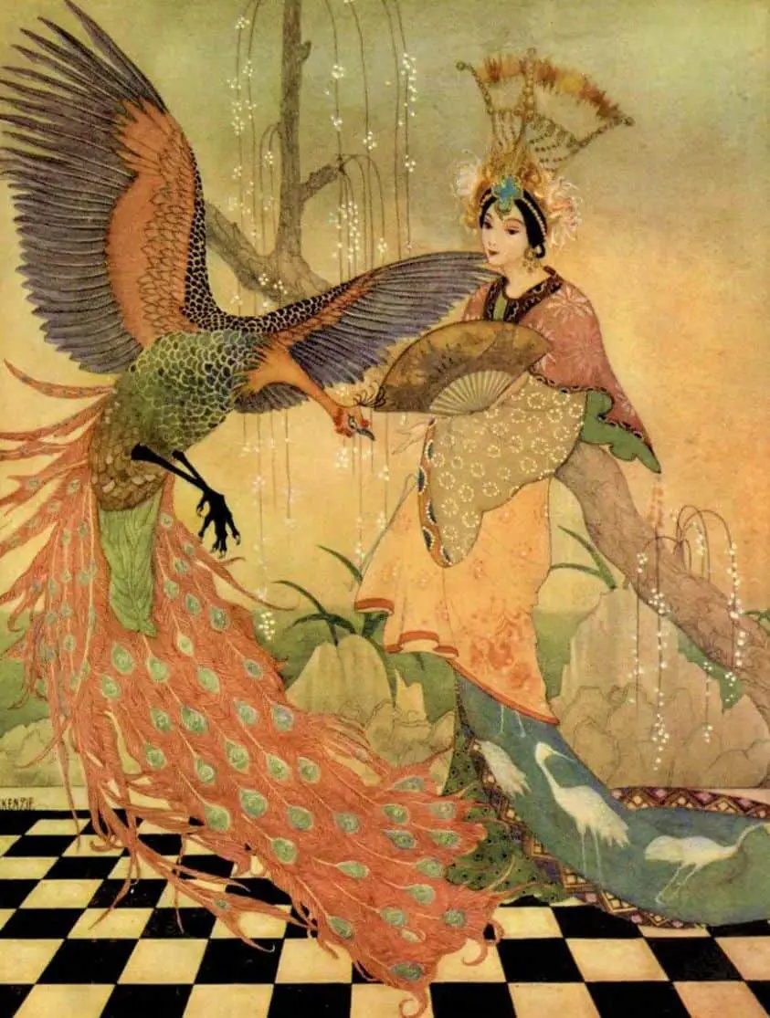 Illustration by English artist and illustrator Thomas Mackenzie (1887-1944) for Aladdin and his Wonderful Lamp, 1920