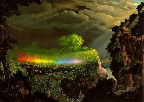 Ul De Rico, author and illustrator of 'The Rainbow Goblins', 1978