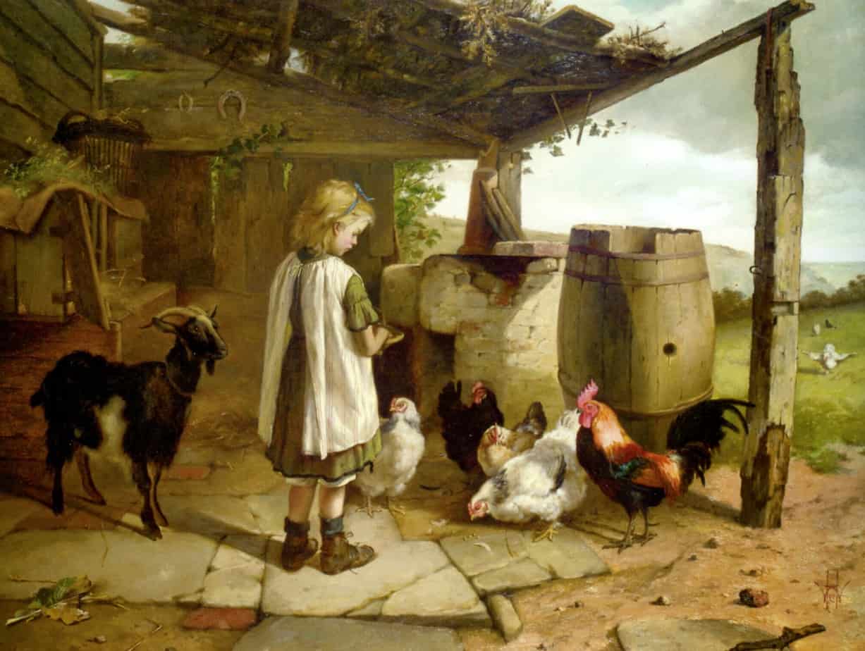 Walter Hunt - Waiting to be Fed chickens