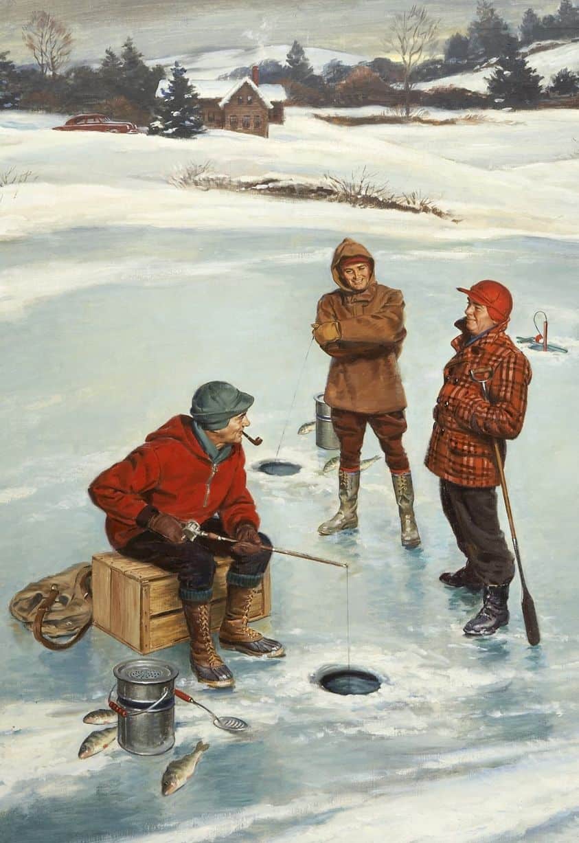 Winter Scene for Goodyear Tire John Philip Falter (1910-1982) fish