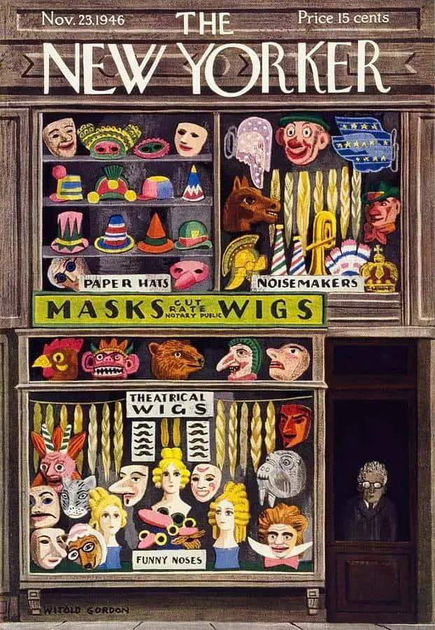 Witold Gordon (1885-1968) 1946 masks wigs