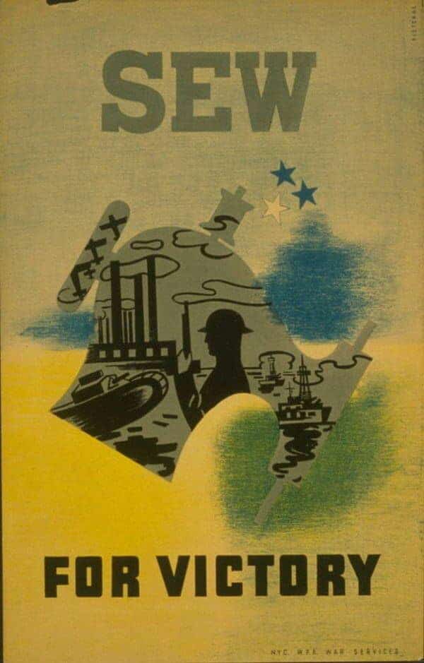 World War 2 poster sew for victory