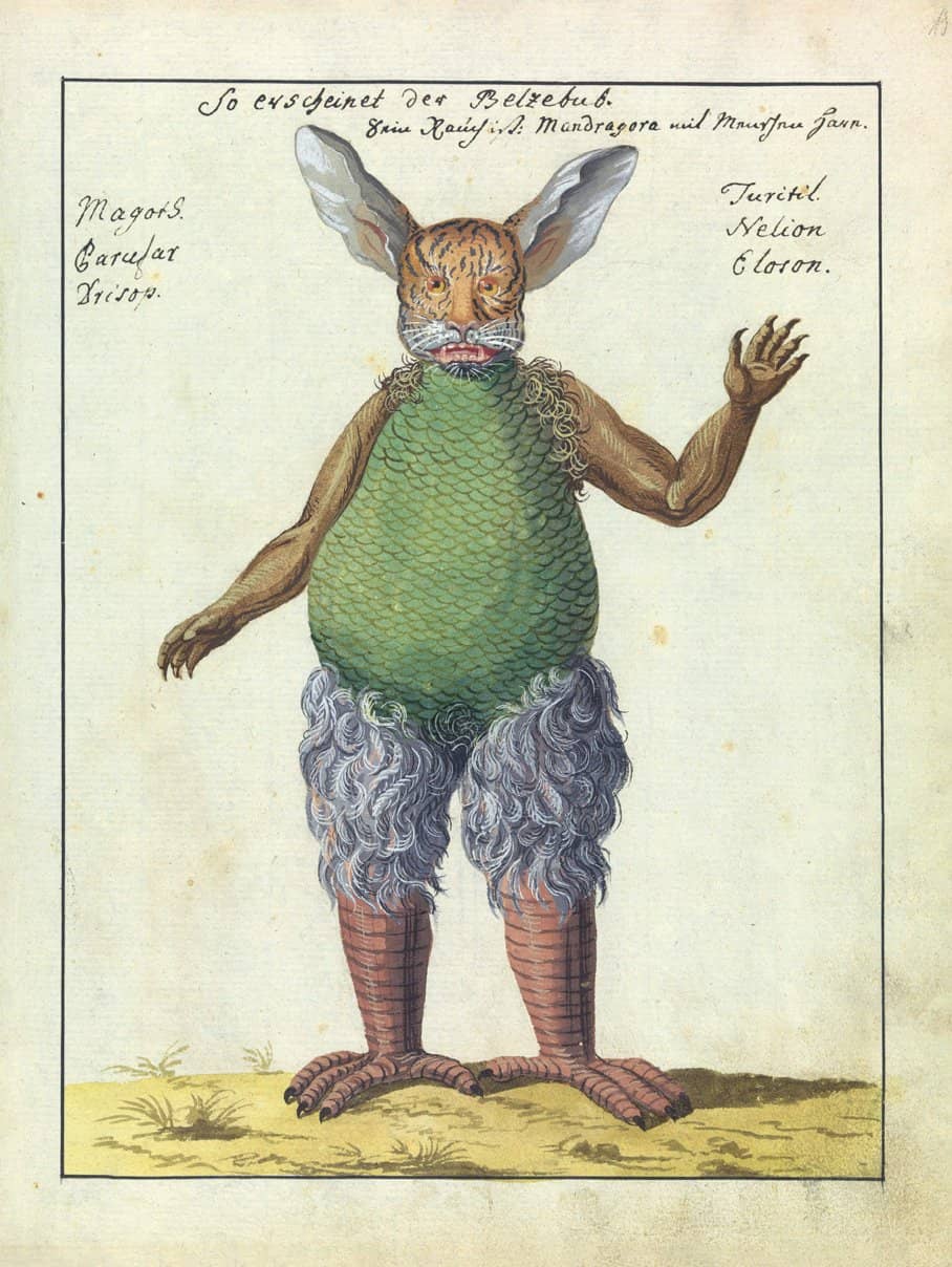 from an 18th-century compendium of demonology and magic