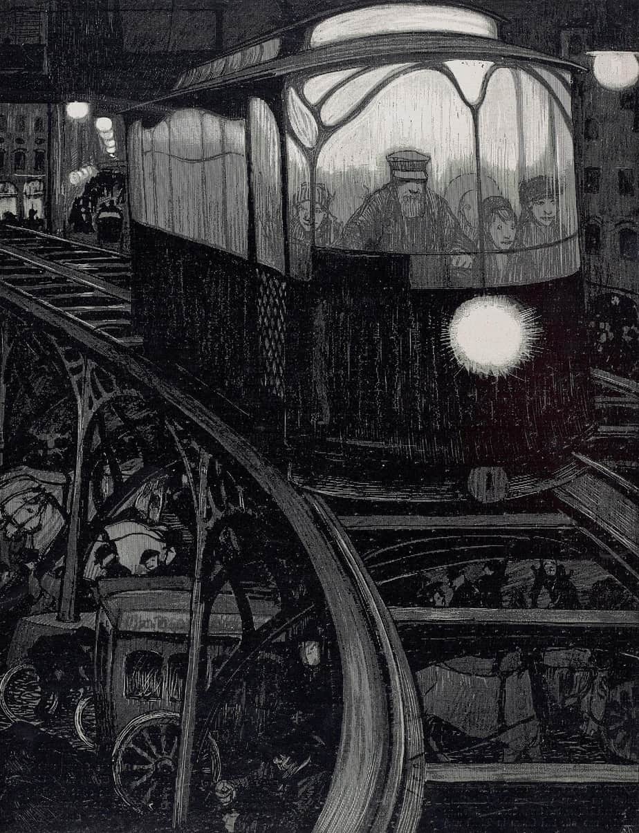Adolf Münzer 'Die Elektrische' (The Electric) Jugend number 2, 1900 train