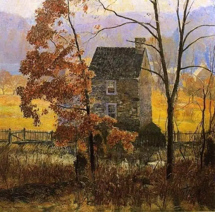 Daniel Garber (American, 1830 - 1946) sunset