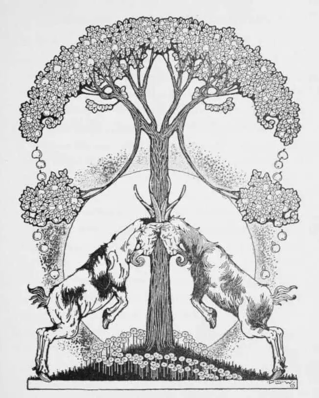Dugald Stewart Walker, 1883–1937 from The Girl Who Sat By The Ashes, 1919 goats symmetry