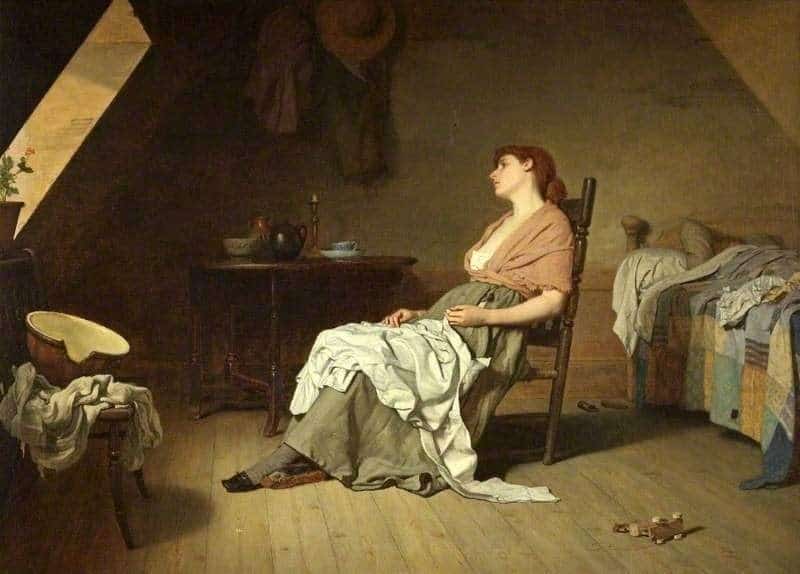 Edward Radford (British, 1831 - 1920) The Song of the Shirt 1887 bedroom