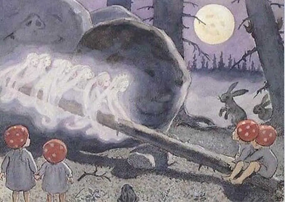 Elsa Beskow, 1874-1953 Illustrations from her book Children of the Forest fairy spirits