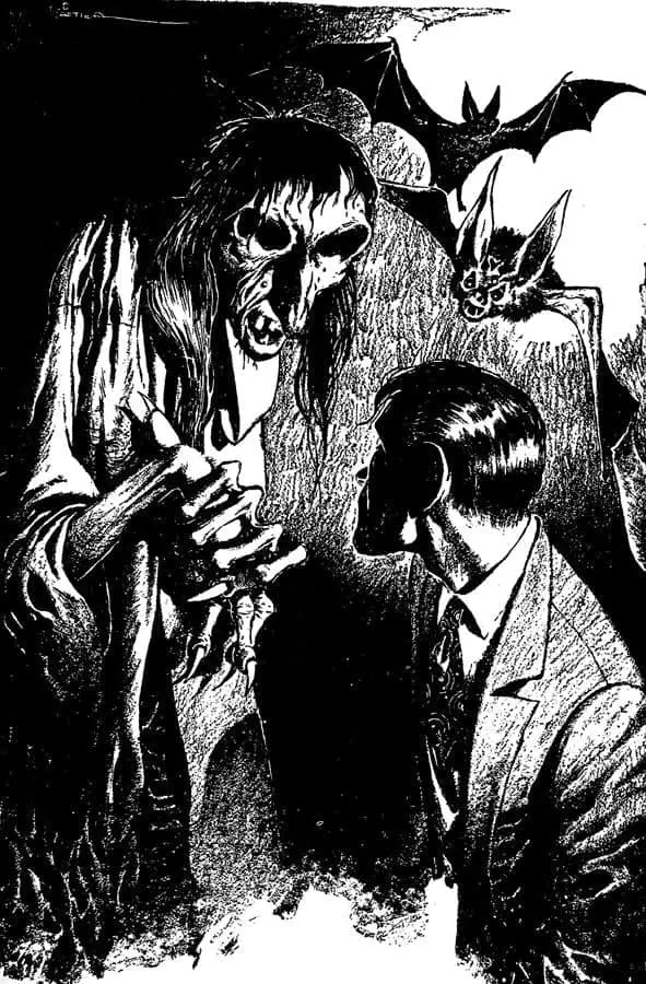 Fear (1945, L. Ron. Hubbard) illustration by Edd Cartier psychological horror
