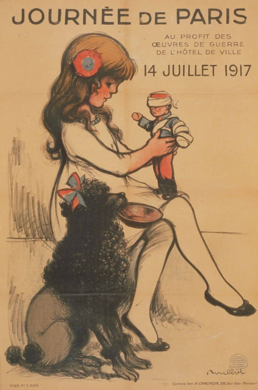 Francisque Poulbot was a French affichiste (poster designer), draughtsman and illustrator girl dog