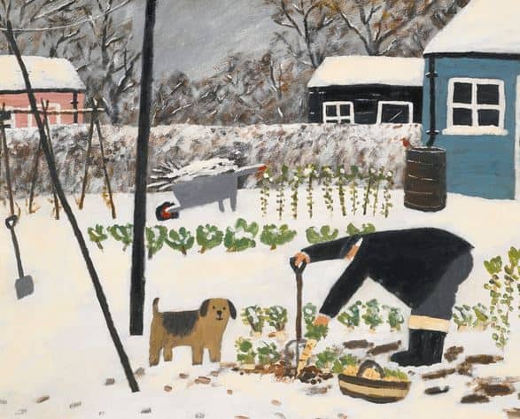 Gary Bunt, British b.1957  Parsnips, Brussel Sprouts & Greens garden dog