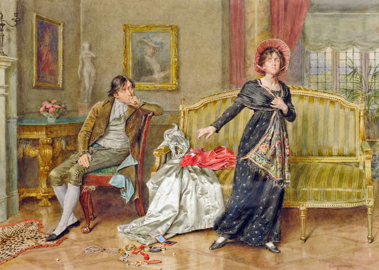 George Goodwin Kilburne - Renunciation shiny fabric