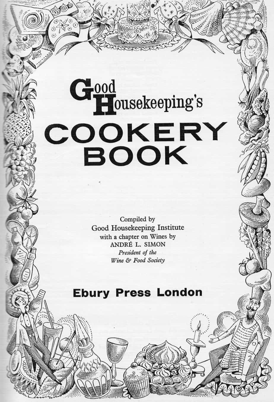 Good Housekeeping's Cookery Book Illustrations By Fred Reeves and Douglas Woodall, Ebury Press London 1948 border