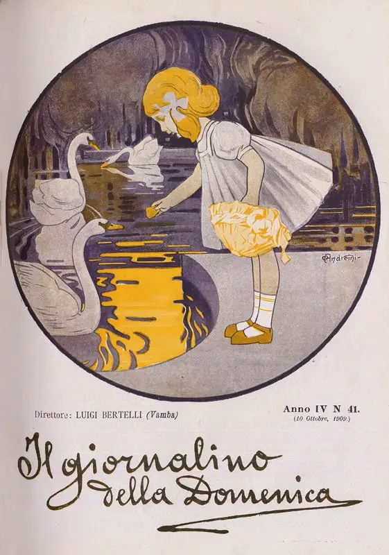Il giornalino della Domenica cover by Ottorino Adreneini, 1909