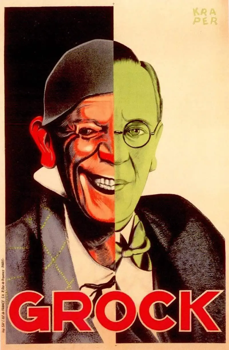 Kraper (Pierre Kramer & Paul Perenoud), 1932 Grock was a Swiss clown, composer and musician, 'King of Clowns'