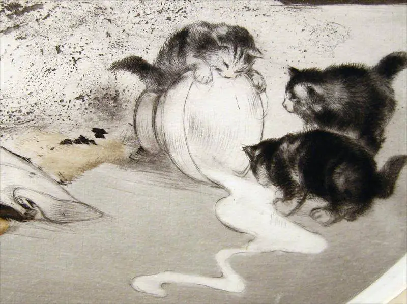 Louis Icart, (1880-1950) detail from an etching, c. 1925